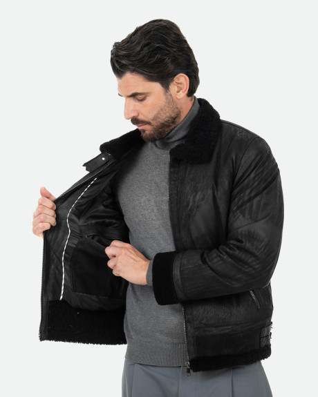 Giacca in nabuk e montone da uomo - Francesco | Leather Trend 2