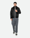 Men's nubuck and shearling jacket - Francesco | Leather Trend