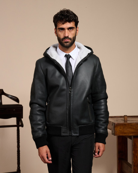 Bomber in montone da uomo - Carlo | Leather Trend