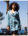 Cappotto Donna Azzurro in Pelle – Viviana | Leather Trend
