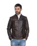 Giacca Uomo Marrone in Pelle - U09 | Leather Trend