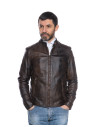 Giacca Uomo Marrone in Pelle - U09 | Leather Trend