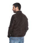 Biker Men's Dark Brown Nubuck Leather - Avatar | Leather Trend