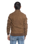 Bomber in Pelle di Renna Scamosciata Cuoio – Victor | Leather Trend