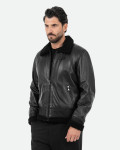 Men's leather and shearling jacket - Francesco | Leather Trend