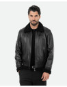Men's leather and shearling jacket - Francesco | Leather Trend