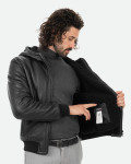 Men's shearling-effect bomber jacket - Carlo | Leather Trend