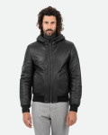 Men's shearling-effect bomber jacket - Carlo | Leather Trend