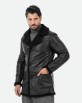 Men's shearling-effect coat - Mirko | Leather Trend