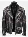 Chiodo in Pelle Tamponata - Vasco | Leather Trend