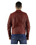 Giacca Uomo Bordeaux in Pelle - U09 | Leather Trend