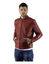 Men's Bordeaux Leather Jacket - U09 | Leather Trend