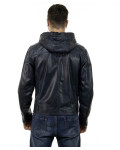 Hooded leather jacket - Terminator | Leather Trend