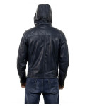 Hooded leather jacket - Terminator | Leather Trend