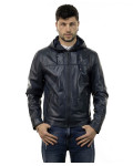 Hooded leather jacket - Terminator | Leather Trend