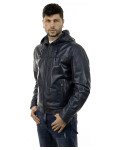 Hooded leather jacket - Terminator | Leather Trend