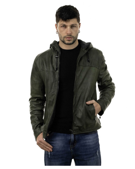 Hooded leather jacket - Terminator | Leather Trend 2