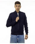 Men's Blue Suede Leather Bomber Jacket – David | Leather Trend
