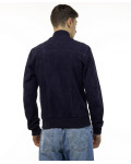 Bomber Uomo Blu in Pelle Camoscio – David | Leather Trend