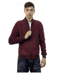 Bomber Uomo Bordeaux in Pelle Camoscio – David | Leather Trend