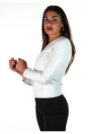 Women's White Leather Jacket – Viola | Leather Trend