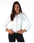 Women's White Leather Jacket – Viola | Leather Trend