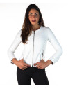 Women's White Leather Jacket – Viola | Leather Trend