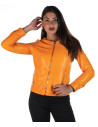 Women's Orange Leather Jacket – Viola | Leather Trend