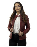 Women's Bordeaux Leather Jacket - Vanessa | Leather Trend