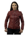 Women's Bordeaux Leather Jacket - Vanessa | Leather Trend