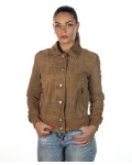 Women's Honey Suede Bomber Jacket - Polo | Leather Trend