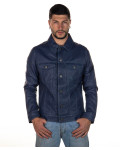 Men's Blue Leather Jacket - Roberto | Leather Trend