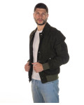 Bomber in Camoscio da Uomo Verde - U03 | Leather Trend