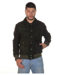 Bomber in Camoscio da Uomo Verde - U03 | Leather Trend