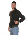 Bomber in Camoscio da Uomo Verde - U03 | Leather Trend