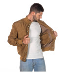 Bomber uomo in pelle camoscio – Milo | Leather Trend