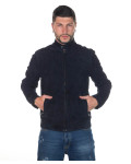 Men's Blue Suede Leather Jacket - U010 | Leather Trend