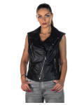 Women's leather vest – Valery Bis | Leather Trend
