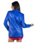 Women's Electric Blue Leather Jacket - Clarissa | Leather Trend