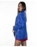 Women's Electric Blue Leather Jacket - Clarissa | Leather Trend
