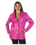 Giacca in Pelle da Donna Fucsia - Clarissa | Leather Trend