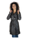 Cappotto Donna Grigio in Pelle – Viviana | Leather Trend
