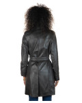 Cappotto Donna Grigio in Pelle – Viviana | Leather Trend