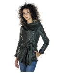 Women's Green Leather Jacket - Colima | Leather Trend