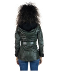 Women's Green Leather Jacket - Colima | Leather Trend