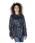 Giacca Donna Blu in Pelle - Colima | Leather Trend