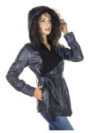 Giacca Donna Blu in Pelle - Colima | Leather Trend