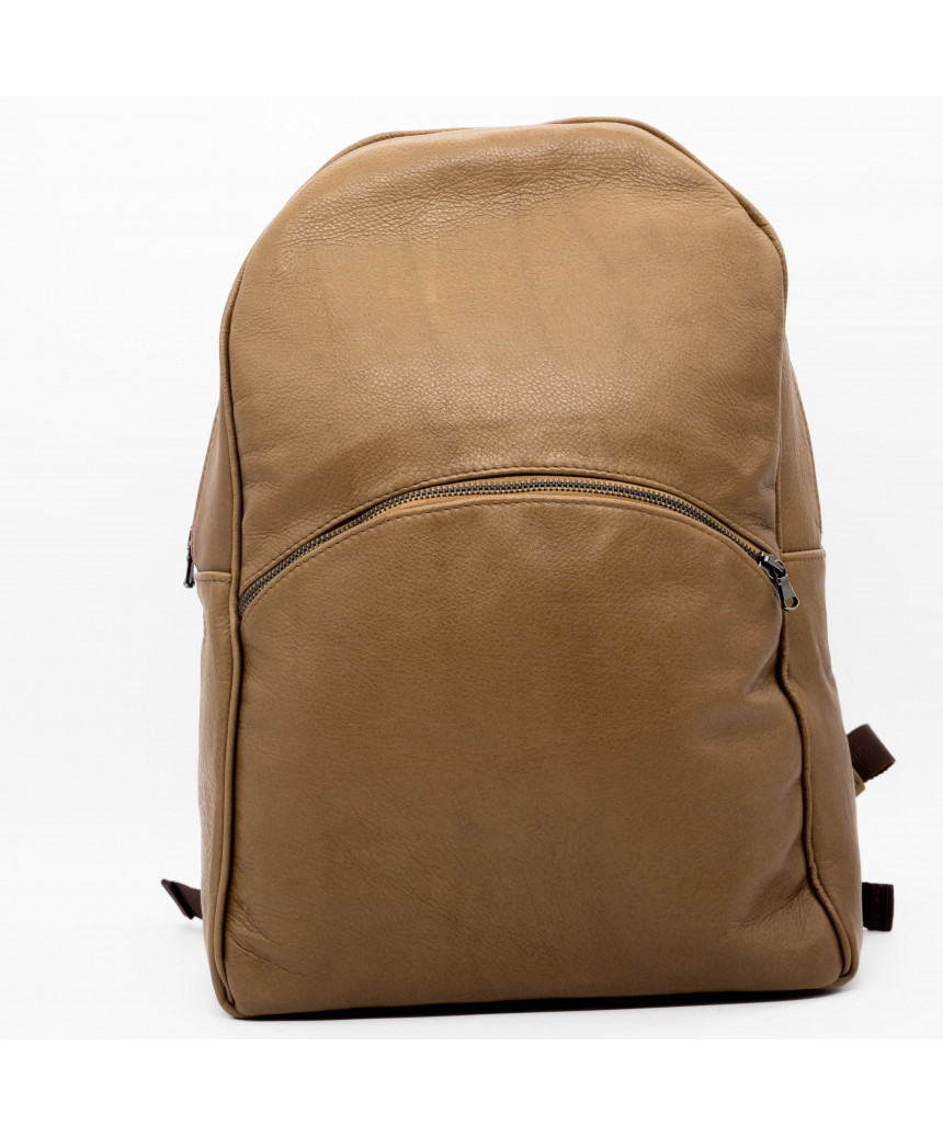 Lisbona - Backpack in Genuine Brown Leather