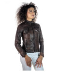 Women's Dark Brown Leather Jacket – Giulia | Leather Trend