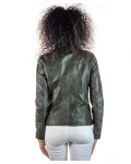 Women's Green Leather Jacket - Michelina | Leather Trend